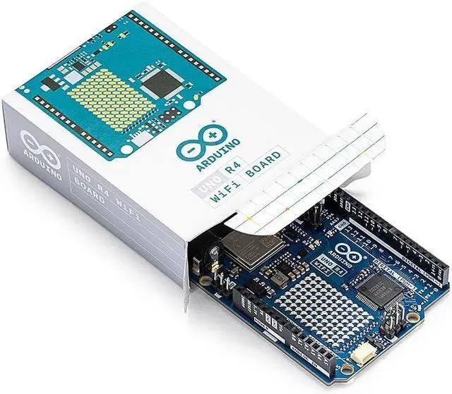Alt view image 4 of 7 - Arduino UNO R4 WiFi [ABX00087]  Renesas RA4M1 + ESP32-S3, Wi-Fi, Bluetooth, USB-C, CAN, 12-bit DAC, OP AMP, Qwiic Connector, 12x8 LED Matrix for Advanced IoT & Embedded Projects