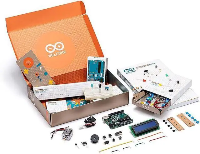 Alt view image 2 of 6 - Official Arduino Starter Kit [K000007]  12 DIY Projects with Electronic Components & English Projects Book  Original Kit from Italy