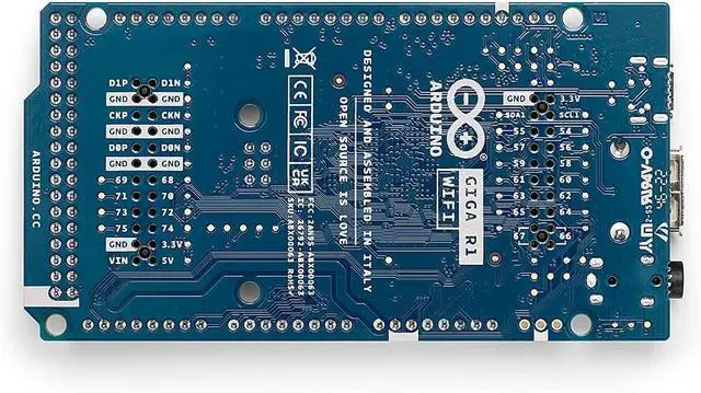 Alt view image 4 of 5 - Arduino Giga R1 WiFi [ABX00063]  High-Performance Microcontroller with Dual-Core ARM Cortex-M7 & M4, Wi-Fi, Bluetooth, and Advanced I/O for IoT & Edge Computing