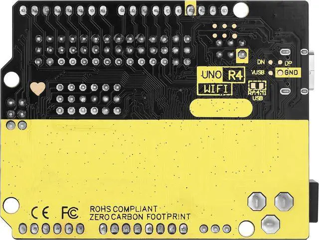 Alt view image 3 of 7 - UNO R4 Minima WiFi Development Board for Arduino, USB-C ESP32-S3-MINI Programming Learning Controller Core Board, 12x8 LEDs 14 Digital 1/0 pins Support PWM, CAN, DAC (12 bit), OP AMP, SWD Connector