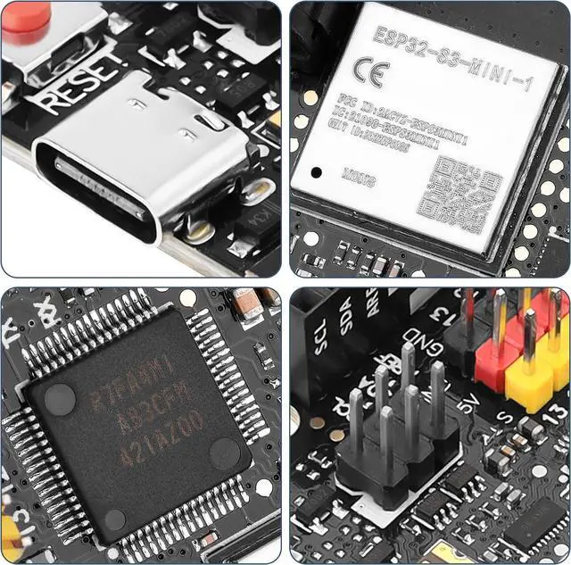 Alt view image 7 of 7 - UNO R4 Minima WiFi Development Board for Arduino, USB-C ESP32-S3-MINI Programming Learning Controller Core Board, 12x8 LEDs 14 Digital 1/0 pins Support PWM, CAN, DAC (12 bit), OP AMP, SWD Connector