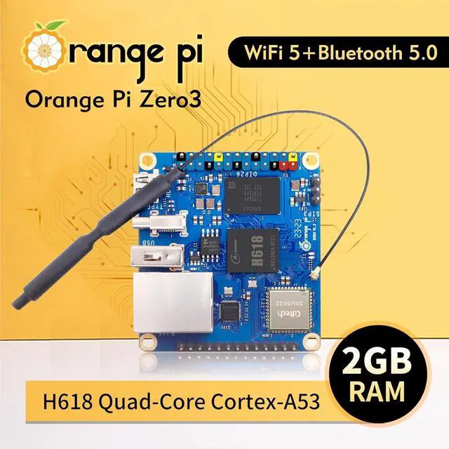 Alt view image 7 of 7 - Orange Pi Zero 3 2G Allwinner H618 LPDDR4 Quad Core 64 Bit Single Board Computer, Support 4K Display WiFi Bluetooth (Zero 3 2G)