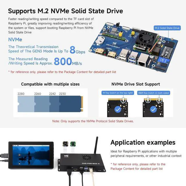 Alt view image 6 of 7 - waveshare Compute Module 5 IO Board, Compatible with All Variants of Raspberry Pi CM5, with PoE Feature, Single Board Only
