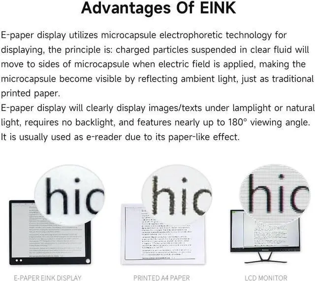 Alt view image 5 of 7 - waveshare 7.5inch E-Ink Raw Display Compatible with Raspberry Pi 5/4B/3B/Zero/Zero W/Zero 2W/Pico/Pico W/Pico WH 800×480 Resolution with SPI Interface Without PCB