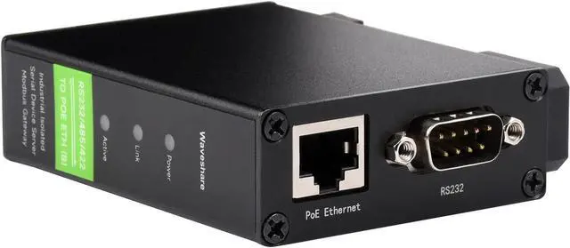 Main image of Waveshare RS232/485/422 to RJ45 Ethernet Module, TCP/IP to Serial, with POE Function, Bi-Directional Transparent Transmission, Suitable for Data Acquisition, Intelligent Instrument Monitoring, etc