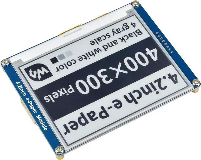 Alt view image 6 of 7 - Waveshare 4.2inch E-Ink Display Module Compatible with Raspberry Pi 5/4B/3B/Zero/Zero W/Zero 2W/Pico/Pico W/Pico WH, 400x300 Resolution SPI Interface