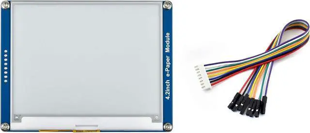 Alt view image 2 of 7 - Waveshare 4.2inch E-Ink Display Module Compatible with Raspberry Pi 5/4B/3B/Zero/Zero W/Zero 2W/Pico/Pico W/Pico WH, 400x300 Resolution SPI Interface