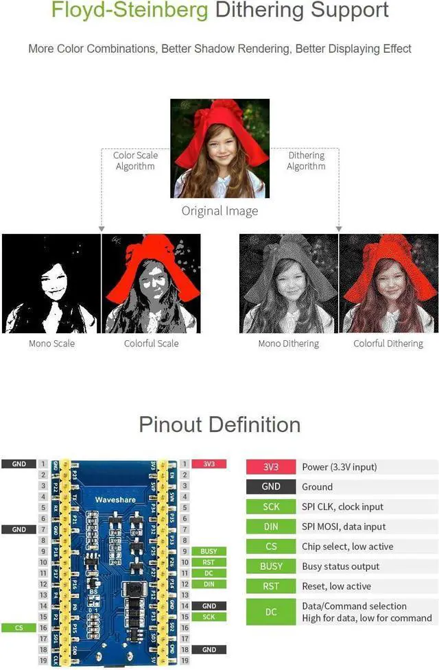 Alt view image 5 of 5 - waveshare Universal e-Paper Driver Board with WiFi/Bluetoth SoC ESP32 onboard Support Various SPI e-Paper Raw Panels