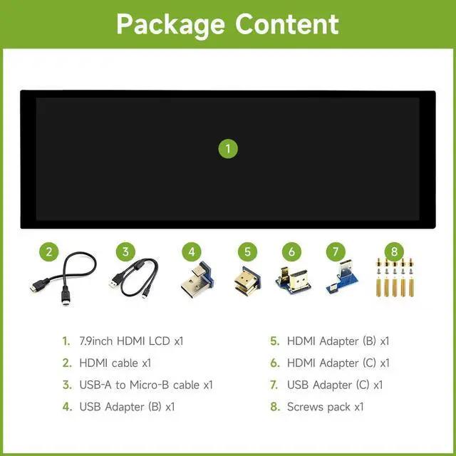 Alt view image 2 of 7 - waveshare 11.9inch Capacitive Touch Screen LCD Compatible with Raspberry Pi 5/4B/3B+/3A+/2B/B+/A+/Zero/Zero W/WH/Zero 2W CM3+/4 400×1280 Resolution HDMI IPS Supports Jetson Nano/Windows