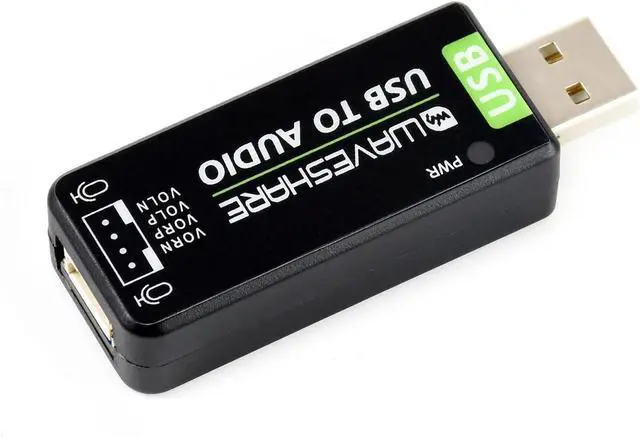 Main image of Waveshare USB Sound Card for Raspberry Pi/Jetson Nano USB Audio Module External Audio Converter Recording and Playback Support Stereo Codec Onboard Microphone and Speaker Header No Driver Required