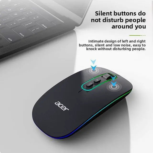 Alt view image 2 of 5 - wireless mouse, Bluetooth, silent for notebook computer, office use, dual-mode iPad tablet, Apple charging