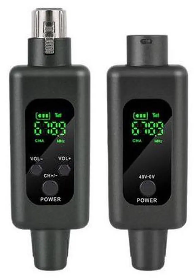 Alt view image 4 of 6 - Dynamic coil wired-to-wireless microphone system transmitter-receiver instrument handheld air horn guitar amplifier