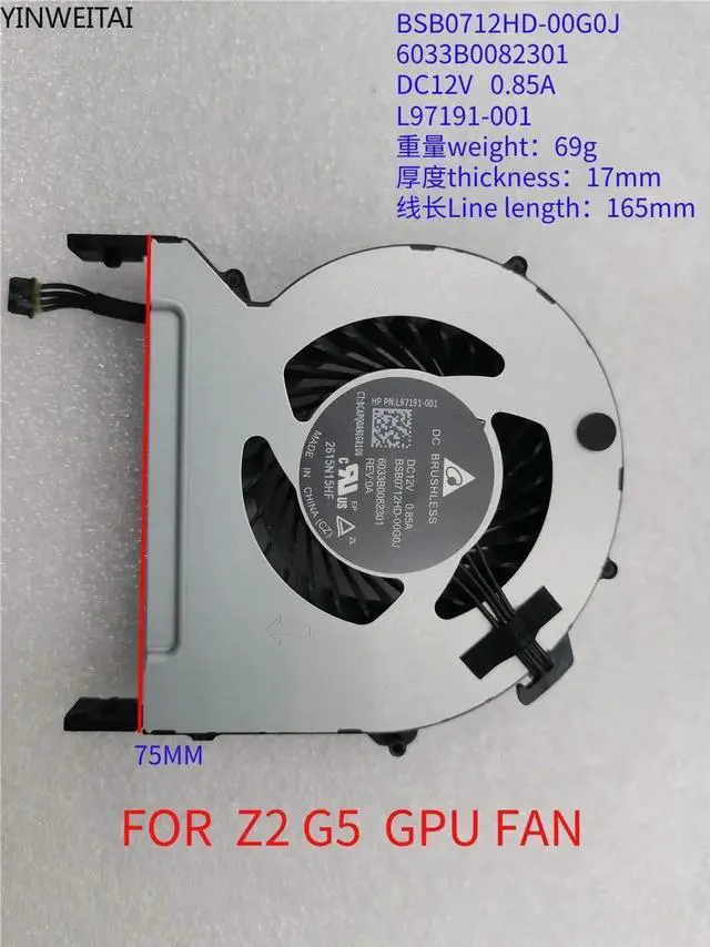 Main image of FOR BSB0712HD-00G0J 6033B0082301 L97191-001 FOR Mini Z2 G5 GPU Cooling DFS200912AP0T 12V