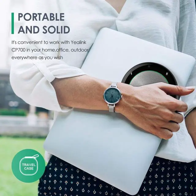 Alt view image 6 of 7 - Yealink Bluetooth Speakerphone Conference Microphone Teams Certified CP700 USB Full Duplex Noise Reduction Algorithm Home Office 360° Voice Pickup (Package Without dongle)