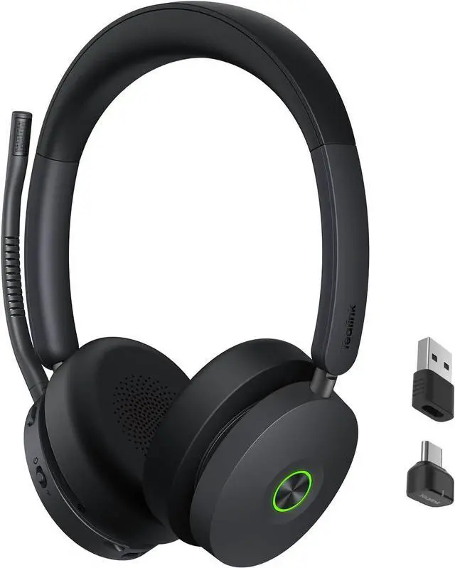 Main image of Yealink BH74 ANC Wireless Bluetooth Headset with Mic for Work, 6-mics Hybrid ANC Tech, Microsoft Teams Premium Open Ofce Certified Headsets, up to 32h Talking Battery Life, Zoom Certified
