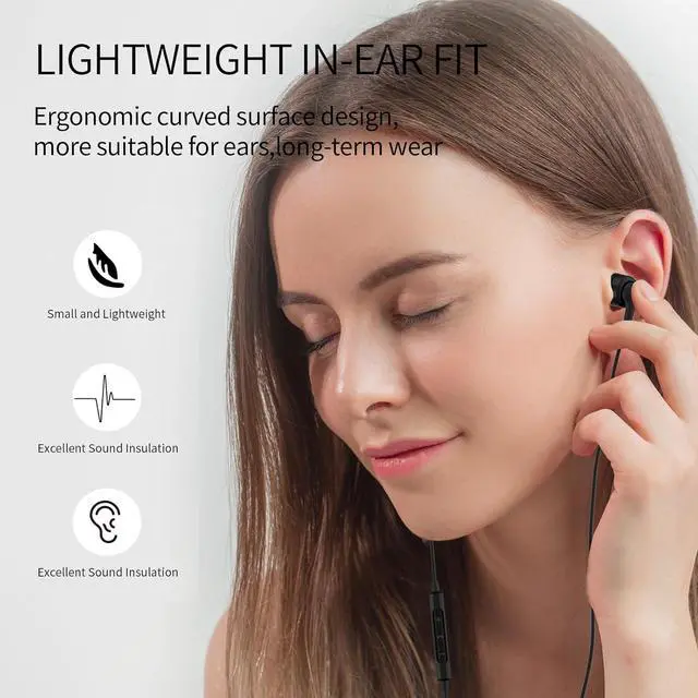 Alt view image 5 of 7 - SoundMAGIC E80D USB-C in-Ear Stereo Headphones, L-Shape Plug, in-Line Controller, Metal Housing, 10mm Dynamic Drivers, Water/Dust Proof, Black