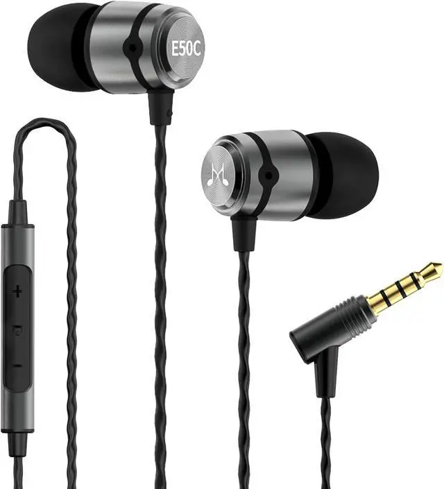 Main image of SoundMAGIC E50C Wired Earbuds with Microphone in Ear Monitor HiFi Earphones Good Noise Isolating Headphones Comfortable Fit Blue Gunmetal