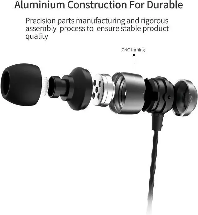 Alt view image 4 of 6 - SoundMAGIC E50 Wired Earbuds No Microphone in Ear Monitor HiFi Earphones Noise Isolating Headphones Comfortable Fit Gunmetal