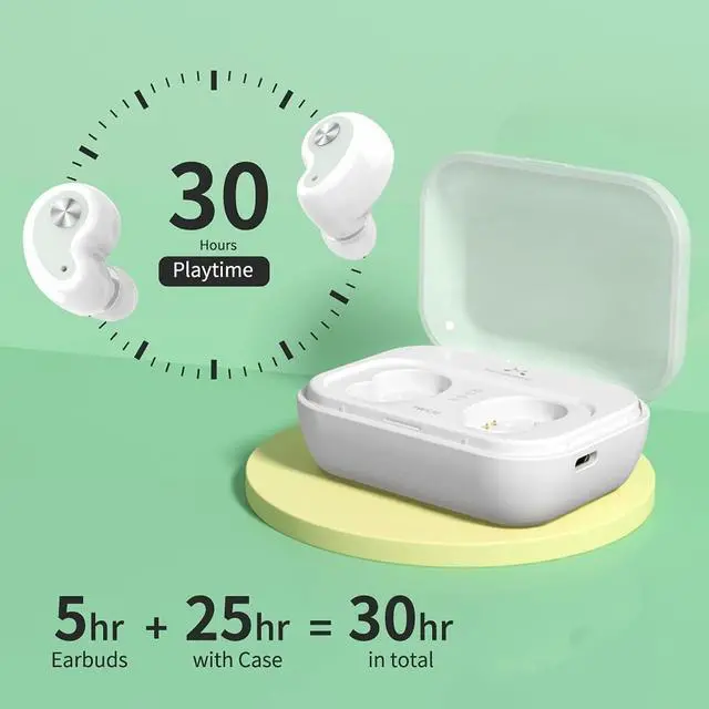 Alt view image 5 of 7 - SoundMAGIC TWS30 G2 True Wireless Earbuds - Bluetooth in-Ear Headphones with Microphone, HiFi Stereo,Waterproof and 30-Hour Battery Life White