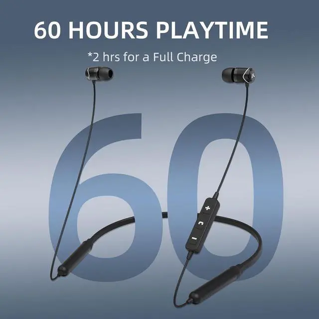 Alt view image 3 of 7 - SoundMAGIC E11BT Neckband Bluetooth Headphones Wireless Earphones HiFi Stereo in Ear Headset with Microphone Noise Isolating Sports Earbuds Long Playtime Black