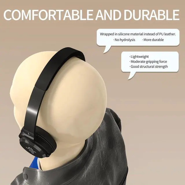 Alt view image 6 of 7 - SoundMAGIC P23BT Portable On Ear Bluetooth Headphones CVC Noise Canceling Microphone HiFi Sound Stable Wireless Signal Connection Long Playtime with Detachable Cable for Game Black