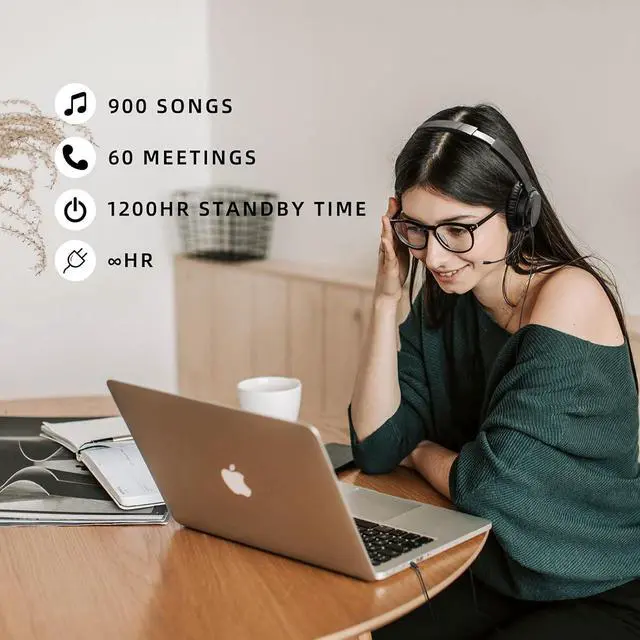 Alt view image 7 of 7 - SoundMAGIC P23BT Portable On Ear Bluetooth Headphones CVC Noise Canceling Microphone HiFi Sound Stable Wireless Signal Connection Long Playtime with Detachable Cable for Game Black