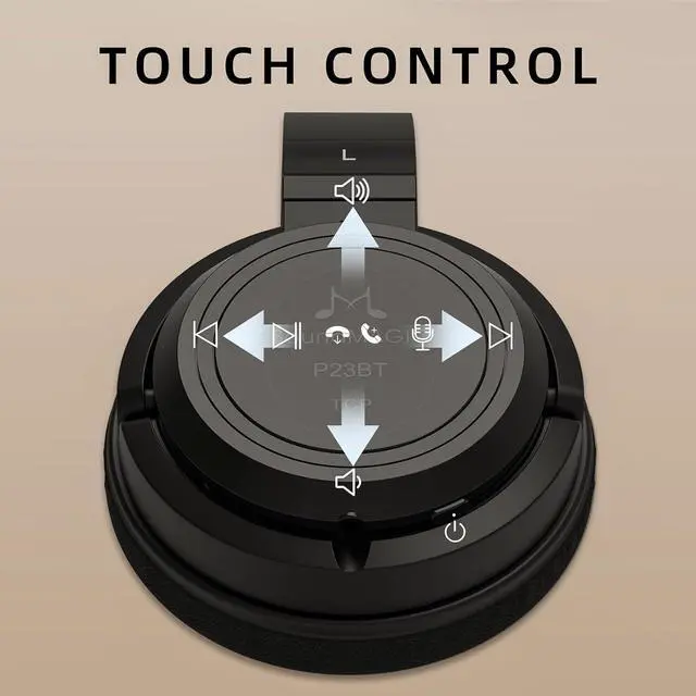 Alt view image 5 of 7 - SoundMAGIC P23BT Portable On Ear Bluetooth Headphones CVC Noise Canceling Microphone HiFi Sound Stable Wireless Signal Connection Long Playtime with Detachable Cable for Game Black