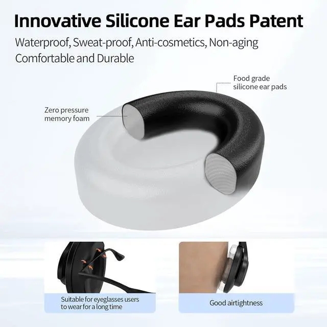 Alt view image 4 of 7 - SoundMAGIC P58BT ANC Over Ear Active Hibrid Noise Cancelling Bluetooth Headphones, Black