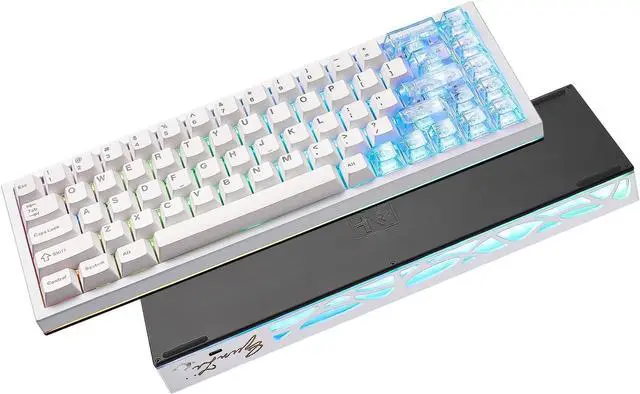 Main image of YUNZII AL65 Wireless Mechanical Keyboard, Full Aluminum CNC,Support QMK/VIA Software Gasket Structure,60% Hot Swappable with RGB Backlit BT/2.4G/USB-C for Mac/Windows(White, Gateron Zero)