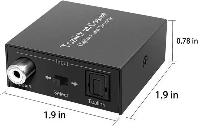 Alt view image 6 of 7 - Coax Digital Audio Adapter - Coax to Optical or Optical to Coaxial Converter