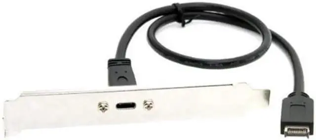 Alt view image 5 of 6 - USB 3.1 Front Panel Header to USB-C Type-C Female Extension Cable 40cm with Panel Mount Screw UC-037