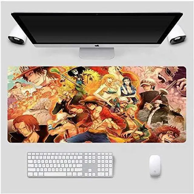 Alt view image 4 of 5 - Extended Large Mouse Pad, Gaming Mouse Pad, Full Desk Keyboard Mouse Pad, XXL Bigmouse Pad with Anime, Waterproof and Anti-Skid for Office Desk Decor (35.4×15.75×0.1 inch)