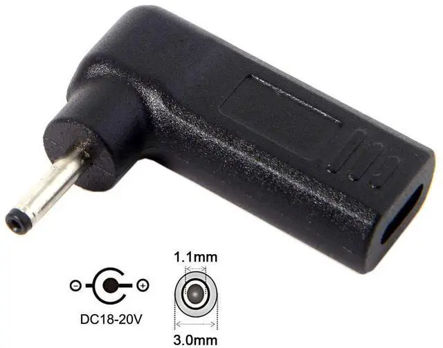 Alt view image 4 of 5 - USB 3.1 Type C USB-C to DC 20V 3.0x1.1mm Adapter Emulator Trigger 90 Degree Angled (3.0x1.1MM)
