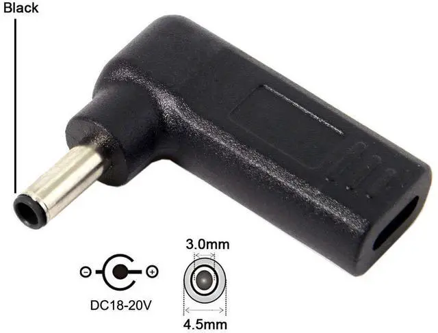 Alt view image 3 of 6 - USB C to DC 4.5x3.0mm PD 65W Emulator Trigger Converter Adapter