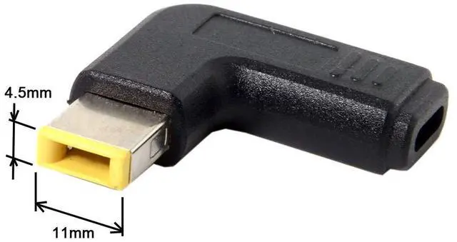 Alt view image 2 of 6 - USB C to DC Rectangle 11.0x4.5mm ThinkPad X1 PD 65W Emulator Trigger Converter Adapter