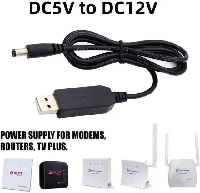 Alt view image 3 of 7 - USB Boost Converter,USB DC 5V to DC 12V 3.5x1.3mm Voltage Boost Power Regulator Connector Cable 100cm