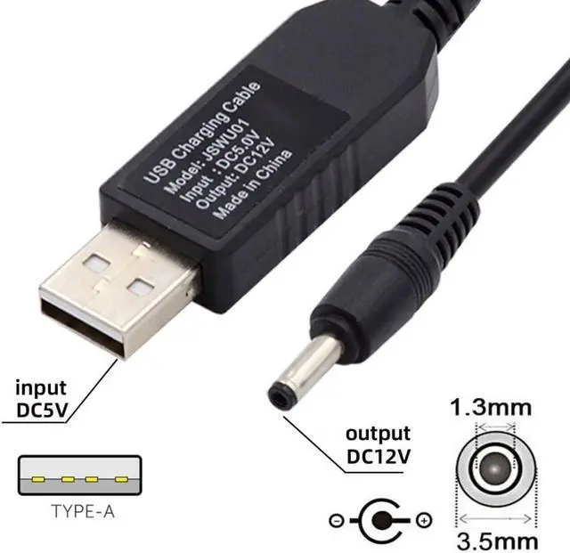 Alt view image 2 of 7 - USB Boost Converter,USB DC 5V to DC 12V 3.5x1.3mm Voltage Boost Power Regulator Connector Cable 100cm