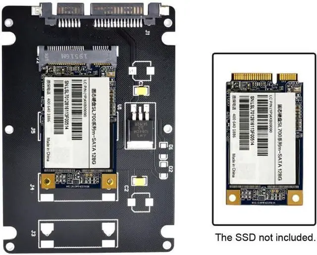 Alt view image 4 of 7 - Mini SATA mSATA SSD to 2.5" SATA Hard Disk Enclosure Case Converter Adapter