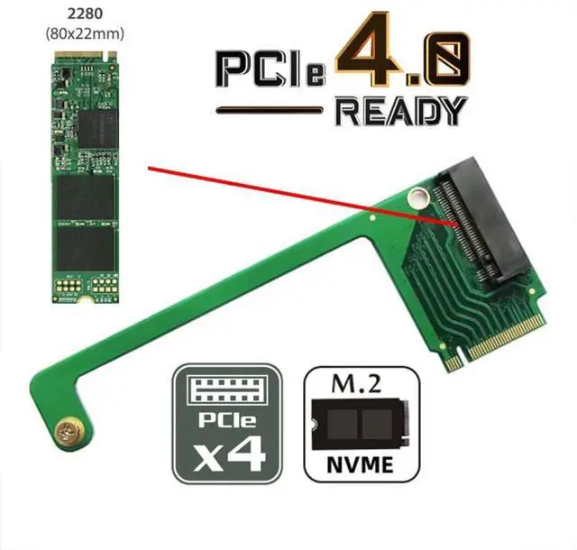 Alt view image 7 of 7 - 2 Pack ROG Ally Gaming Internal M.2 NVME M-Key 2230 to 2280mm SSD Upgrade Extension Adapter