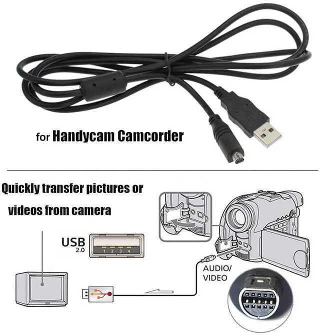 Alt view image 7 of 7 - VMC-15FS 10pin to USB Data Sync Cable for HandyCam DCR-SX85, DCR-SX85e, DCR-SR220, DCR-SR220e, DCR-SR290, DCR-SR290e