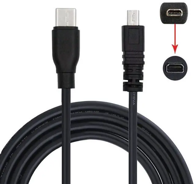 Main image of Nikon UC-E6 USB Cabl, USB C to Mini 8Pin Charging Data Transfer Cable for COOLPIX D5200 D3200 D7200 S2500 S2600 4.92FT/1.5M