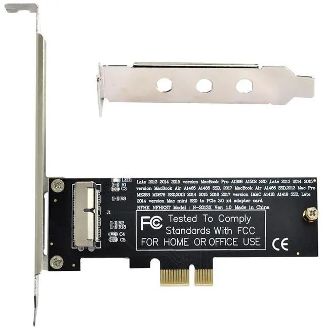 Alt view image 5 of 7 - 12+16Pin MAC SSD to PCI-E 1X PCI Express Convert Adapter Card for 2013-2017 A1493 A1502 A1465 A1466 Mac Pro Air SSD