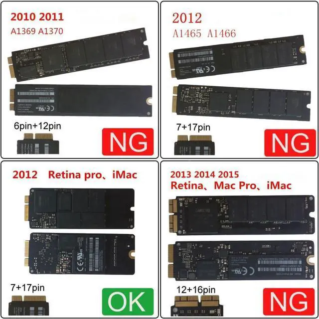 Alt view image 3 of 7 - 17+7Pin MAC SSD to 2.5" SATA Hard Disk Drive Case Enclosure Adapter for 2012 Retina Pro iMac SSD