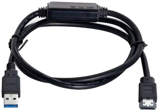 Alt view image 6 of 7 - USB 3.0 to eSATA Cable for HDD/SSD/ODD 3.28FT/1.0M (One Way Transmission The USB Port Must be Connected to The Host)