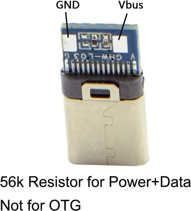 Alt view image 4 of 7 - 5 Pack USB C DIY Connector USB 3.1 Type C 24Pin Male Plug Port Repair Replacement Solder Adapter with PCB Board Black Housing