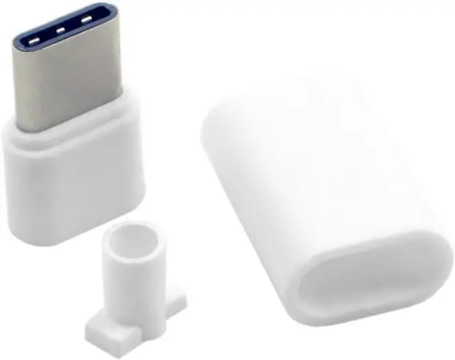 Alt view image 4 of 7 - USB C DIY Connector USB 3.1 Type C 24Pin Male Plug Port Repair Replacement Solder Adapter with PCB Board White Housing