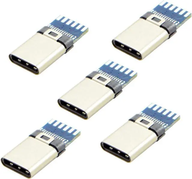 Alt view image 6 of 7 - USB C DIY Connector USB 3.1 Type C 24Pin Male Plug Port Repair Replacement Solder Adapter with PCB Board White Housing