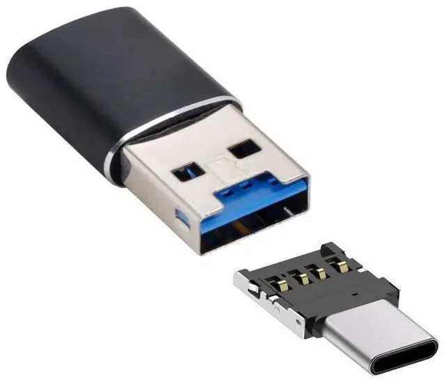 Alt view image 5 of 7 - USB 3.0 Micro SD Card Reader USB 3.0 to Micro SDHC/Micro SDXC/TF Card Reader Adapter with USB C OTG Adapter