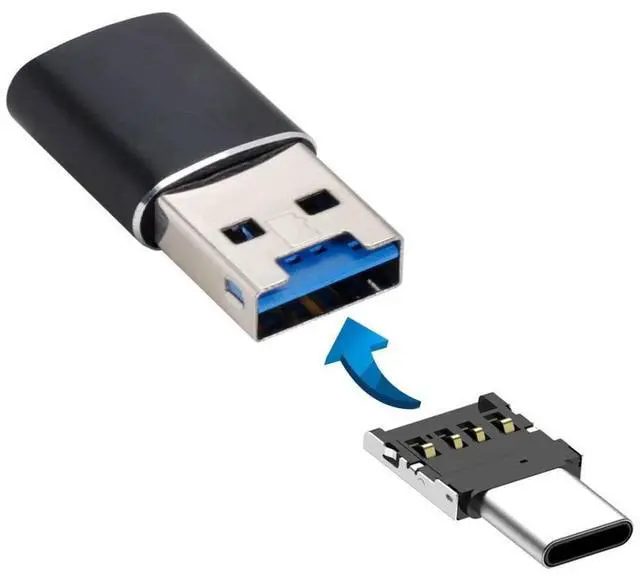 Alt view image 2 of 7 - USB 3.0 Micro SD Card Reader USB 3.0 to Micro SDHC/Micro SDXC/TF Card Reader Adapter with USB C OTG Adapter
