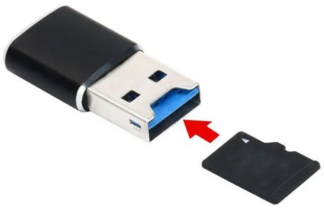 Alt view image 2 of 6 - TF Card Reader USB 3.0 to Micro SD SDXC Writer Adapter 5Gbps Super Speed for Car Laptop